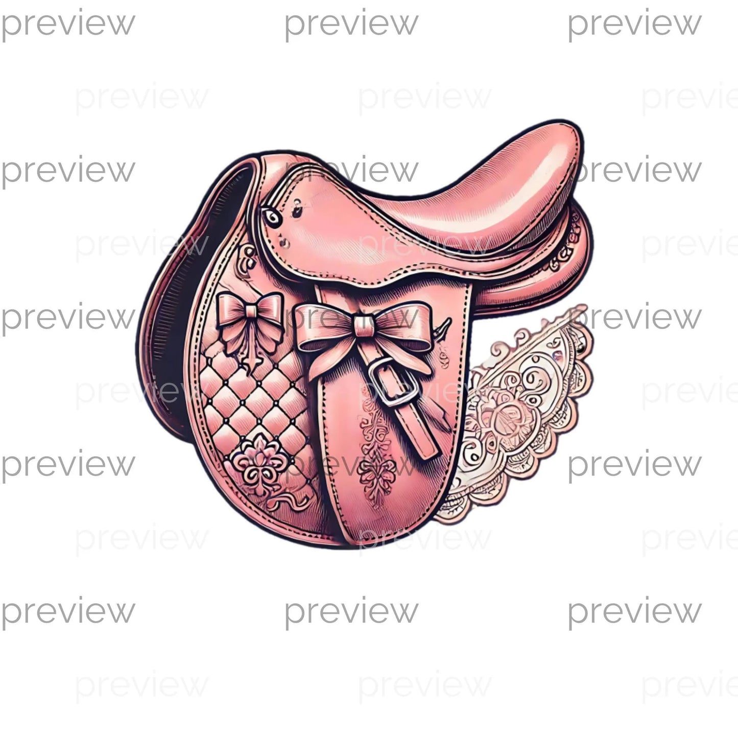 Vibrant Coquette Cowboy Boots with Floral Patterns and Pink Ribbon - Whimsical Digital Art for Instant Download