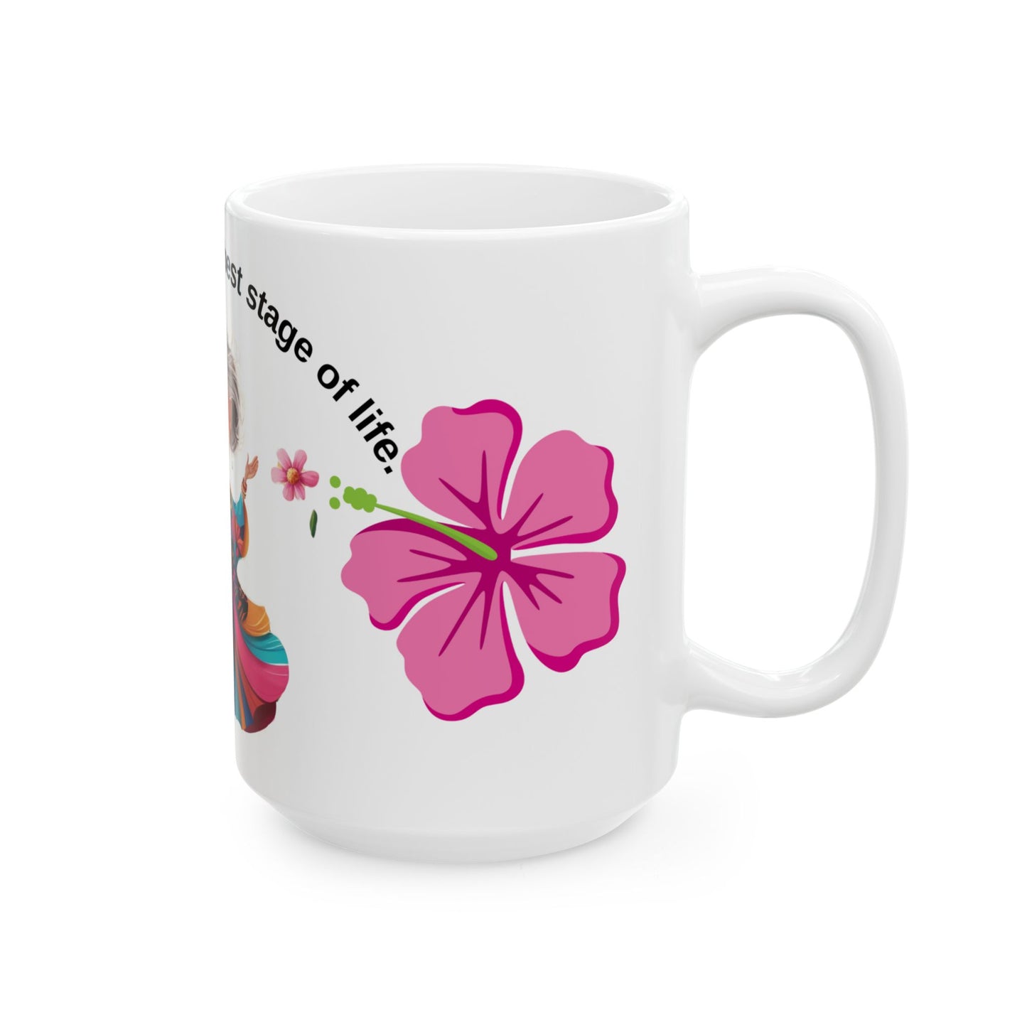 Celebrate retirement in style with this vibrant and glossy ceramic mug.