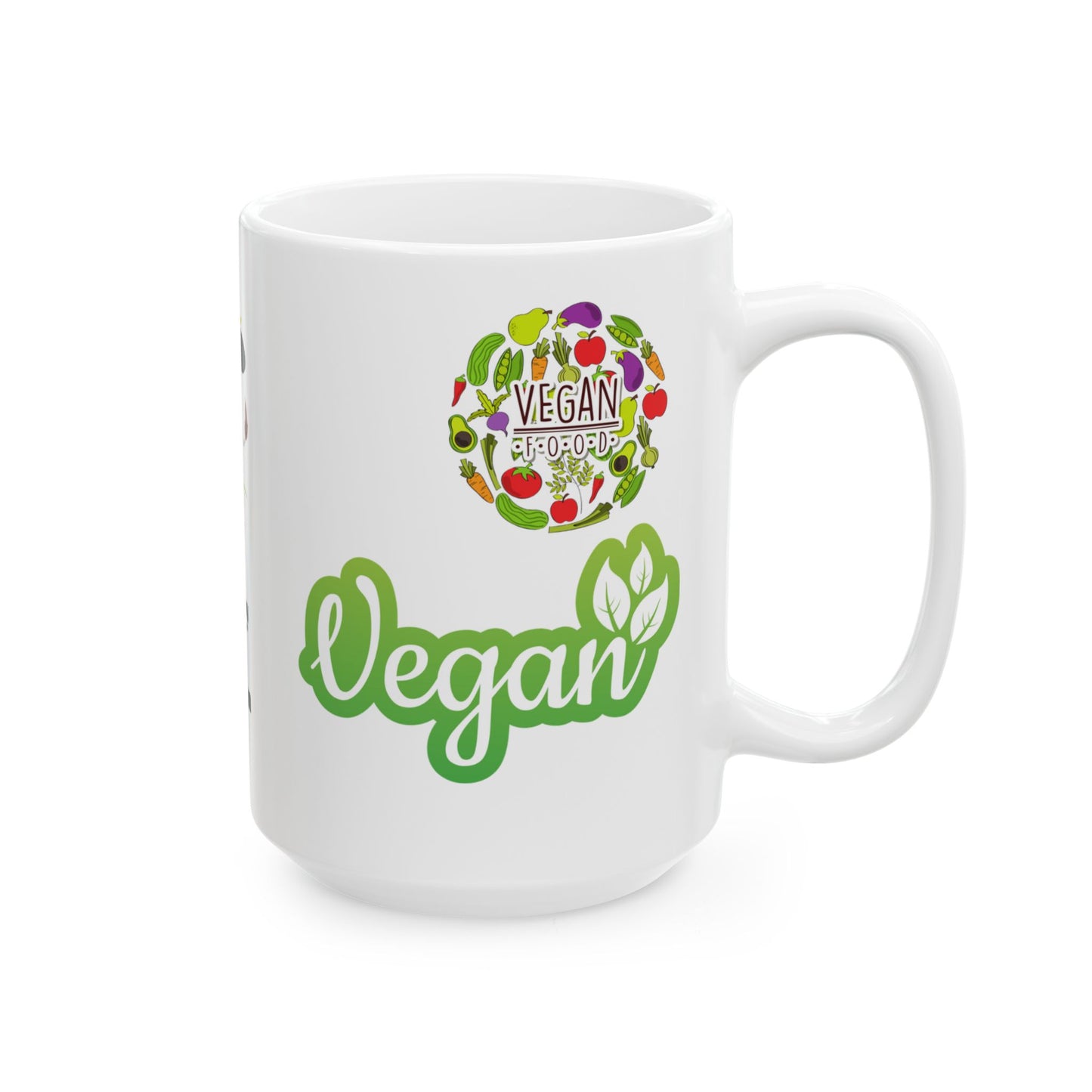 This vegan mug is the perfect addition to your morning routine. With a funny design and references to the vegan lifestyle, 11oz 15oz