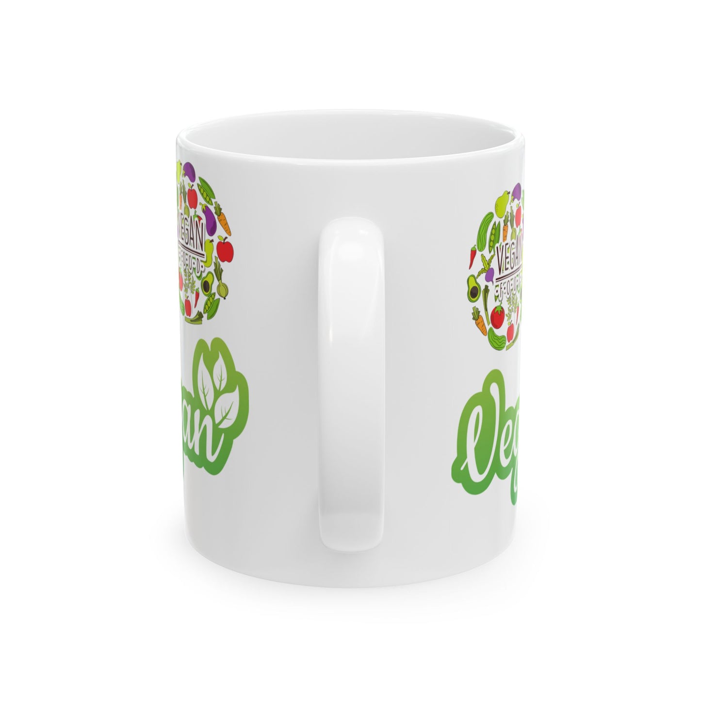 This vegan mug is the perfect addition to your morning routine. With a funny design and references to the vegan lifestyle, 11oz 15oz