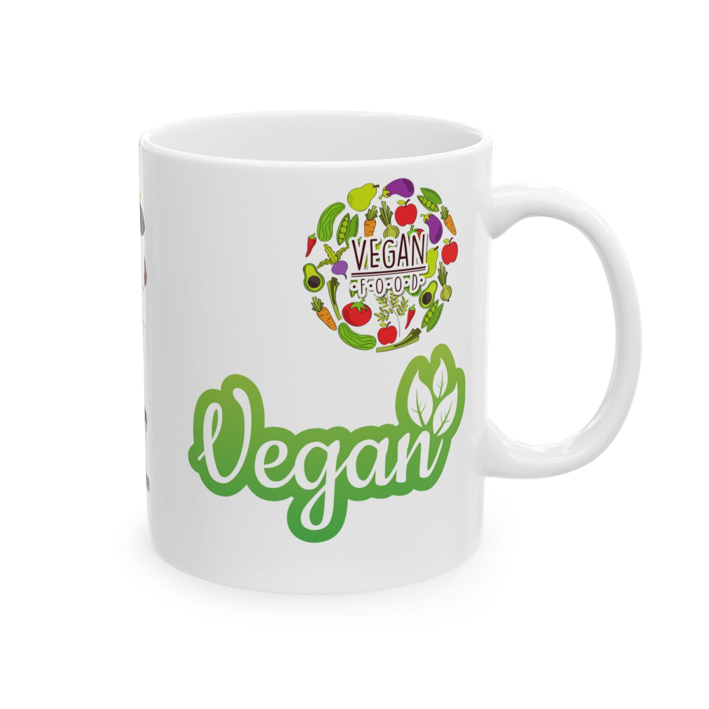 This vegan mug is the perfect addition to your morning routine. With a funny design and references to the vegan lifestyle, 11oz 15oz