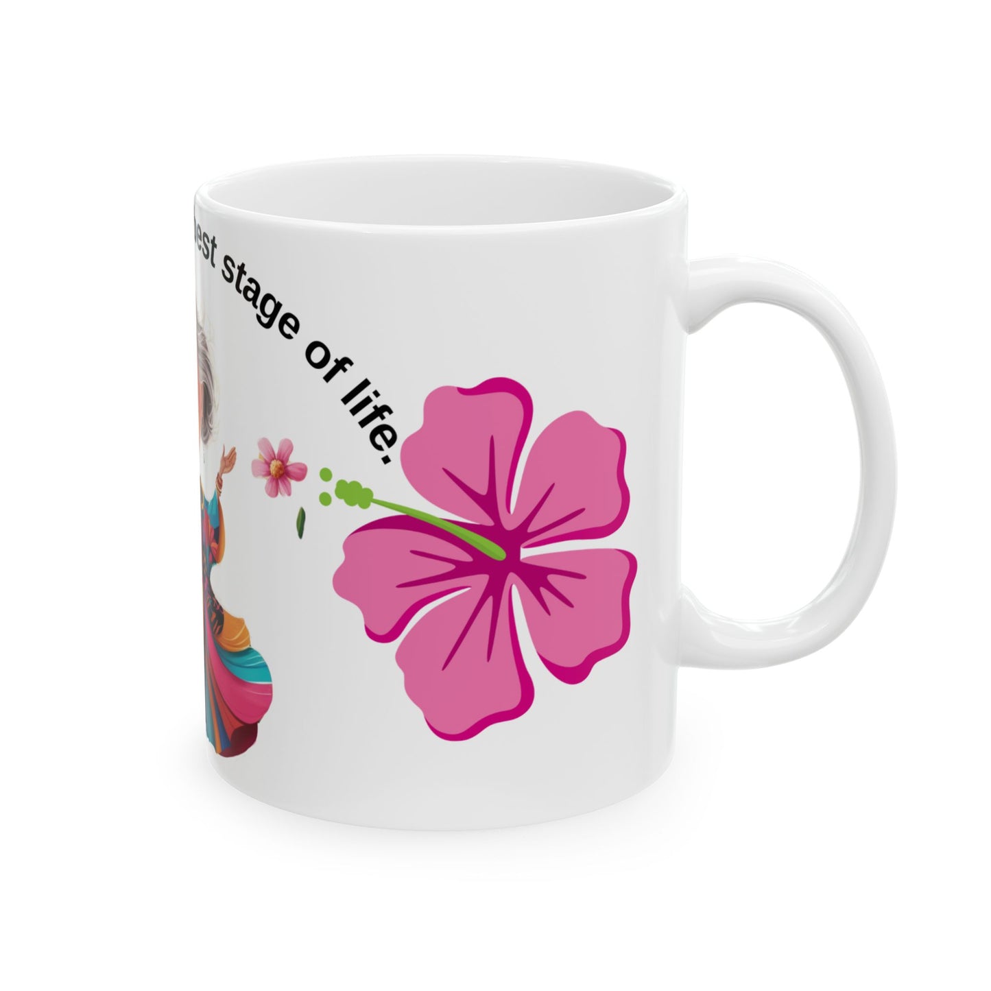 Celebrate retirement in style with this vibrant and glossy ceramic mug.