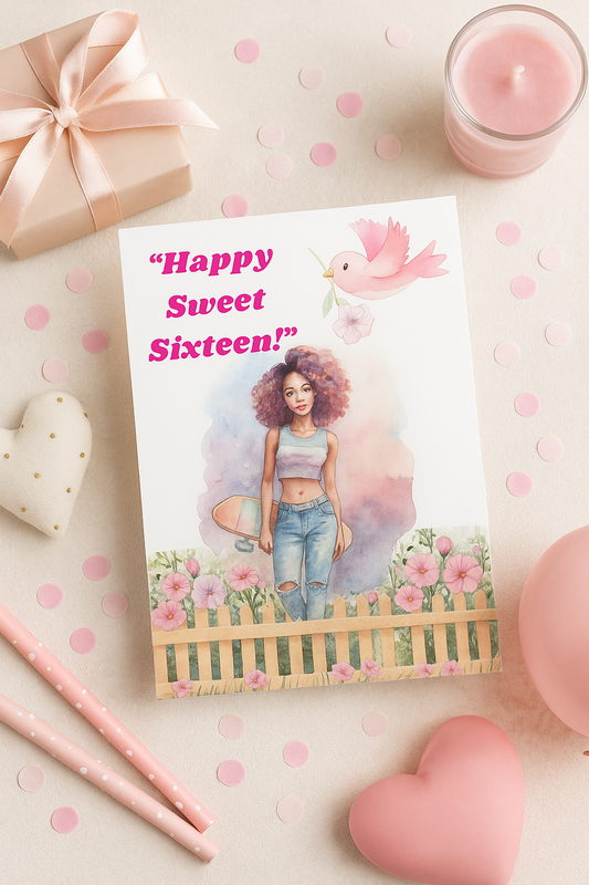 Sweet 16 Birthday Card for Girls