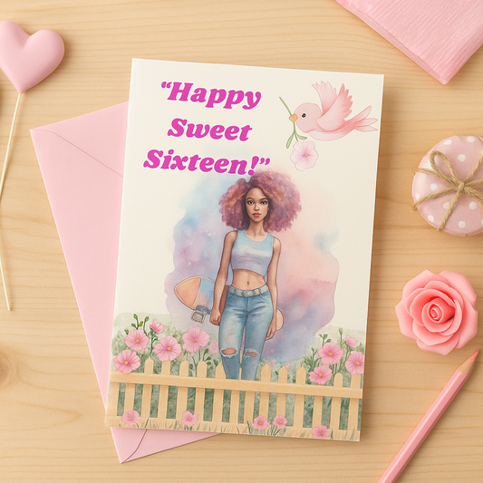 Sweet 16 Birthday Card for Girls